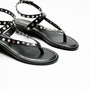 Express Black studded sandals